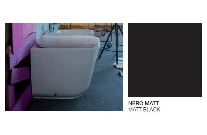 Kerasan Tribeca NoRim muszla stojąca bez wewnętrznego kołnierza czarny matowy 511831