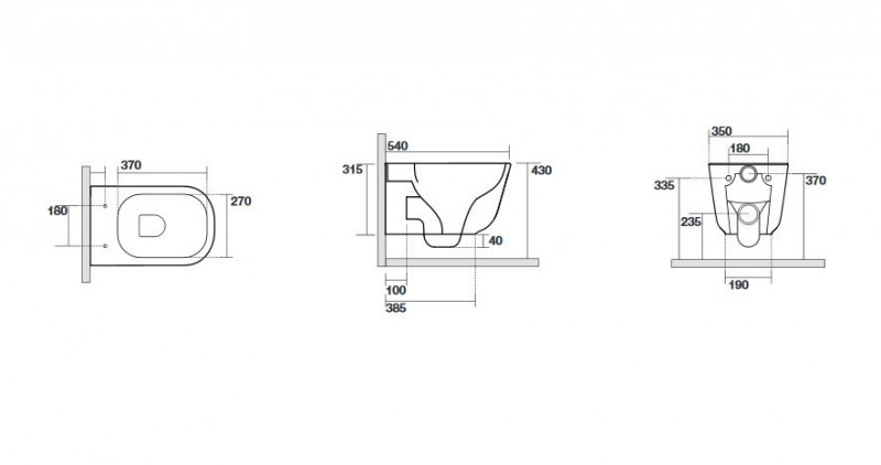 Kerasan Tribeca NoRim muszla wisząca bez wewnętrznego kołnierza biały matowy 511430