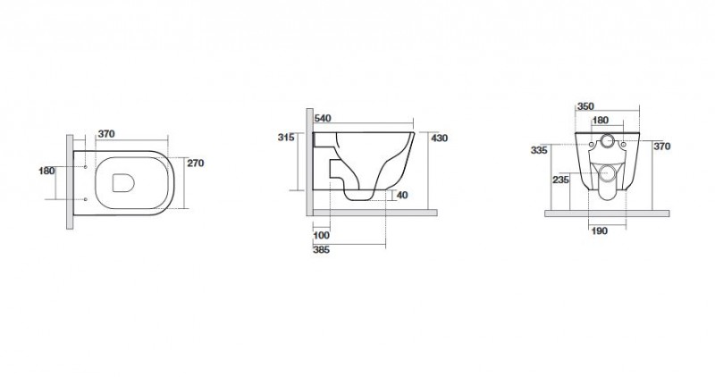 Kerasan Tribeca NoRim muszla wisząca bez wewnętrznego kołnierza biały 511401