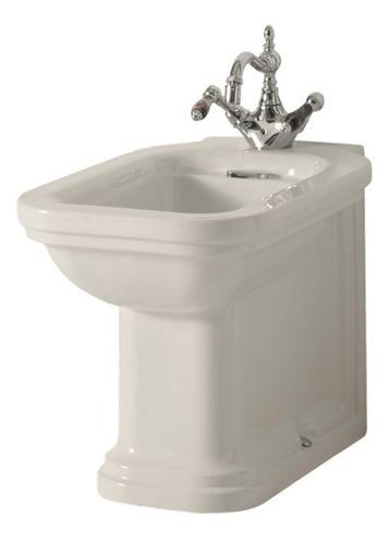 Kerasan Waldorf bidet stojący retro nero czarny chrom 4121K4
