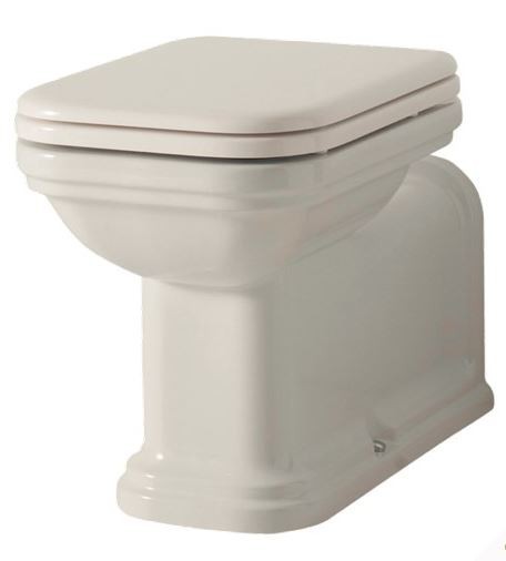 Kerasan Waldorf muszla wc stojąca przedłużona retro nero czarny 411604