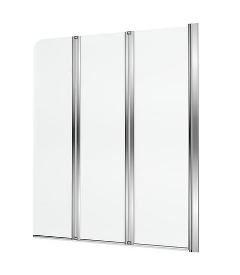 Excellent Axel Fliper parawan nawannowy prawy 120 cm Double Safe Glass przeźroczysty chrom KAAX.1309.1200.PR