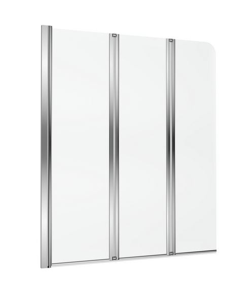 Excellent Axel Fliper parawan nawannowy lewy 120 cm Double Safe Glass przeźroczysty chrom KAAX.1309.1200.LE