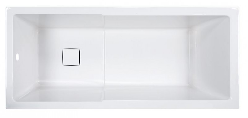 Sanplast Space Line WPsp/SPACE wanna prostokątna ze strefą prysznica z syfonem i stelażem 170x75 biały 610100018001000