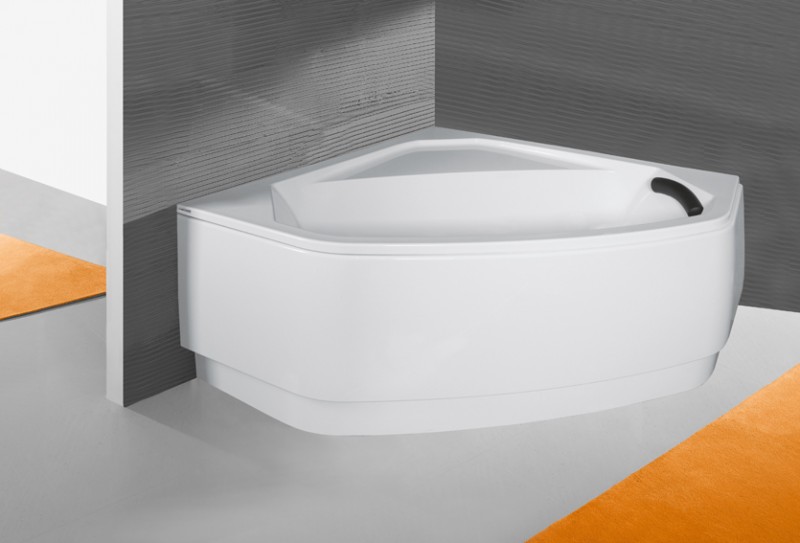 Sanplast Space Line WSkpl/SPACE wanna narożna z obudową, stelażem i syfonem 140x140 biały 610100075001000