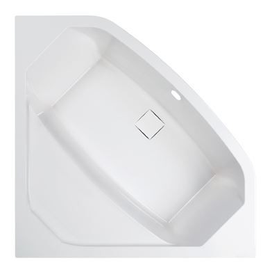 Sanplast Space Line WS/SPACE wanna narożna ze stelażem i syfonem 140x140 biały 610100066001000