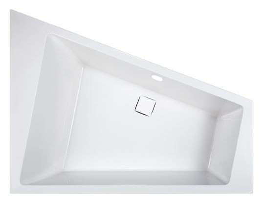 Sanplast Space Line WTP/SPACE wanna asymatryczna prawa ze stelażem i syfonem 180x140 biały 610100136001000