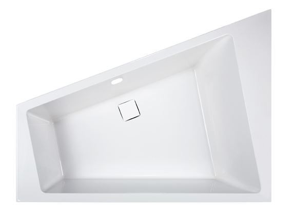 Sanplast Space Line WTL/SPACE wanna asymatryczna lewa ze stelażem i syfonem 180x140 biały 610100116001000