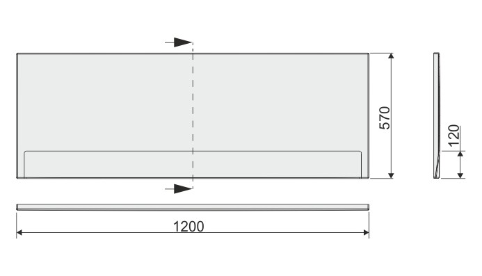 Sanplast Free Line OWP/FREE obudowa do wanny 120 cm biały 620040201001000