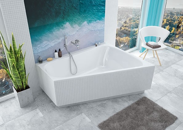 Sanplast Luxo WTP/LUXO wanna asymetryczna prawa 170x120 biały 610370043001000