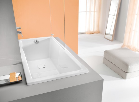 Sanplast Space Line WPsp/SPACE wanna prostokątna ze strefą prysznica z syfonem i stelażem 170x75 biały 610100018001000