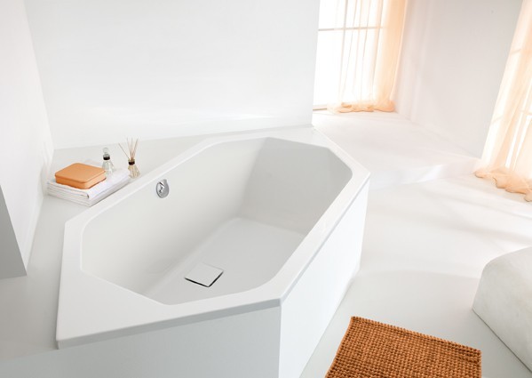 Sanplast Space Line W6k/SPACE wanna szcześciokątna ze stelażem i syfonem 190x90 biały 610100156001000