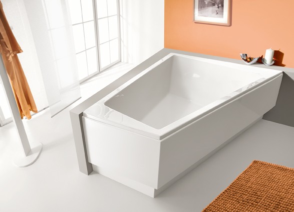 Sanplast Space Line WTP/SPACE wanna asymatryczna prawa ze stelażem i syfonem 180x140 biały 610100136001000