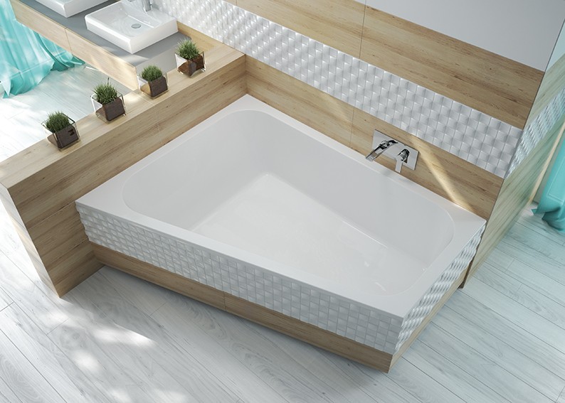 Sanplast Free Line WTL/FREE wanna asymetryczna lewa 175x135 biały 610040132001000