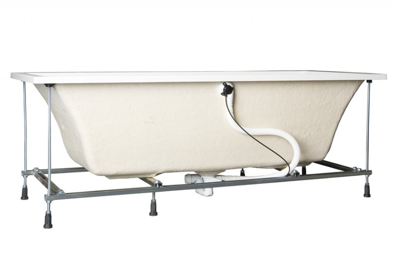 Sanplast Space Line WSkpl/SPACE wanna narożna z obudową, stelażem i syfonem 140x140 biały 610100075001000