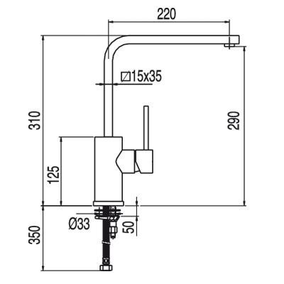 Tres bateria kuchenna zlewozmywakowa stojąca biały mat 062.435.BM