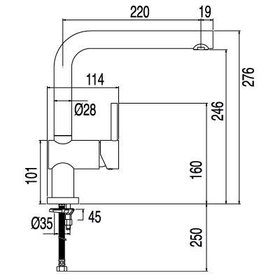 Tres bateria kuchenna zlewozmywakowa stojąca biały mat 030.336.BM