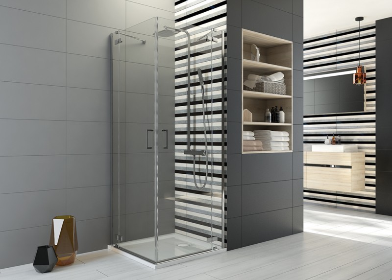 Sanplast Free Line II KN4/FREEII kabina kwadratowa 90x90 drzwi otwierane chrom przeźroczysta 600261022042401