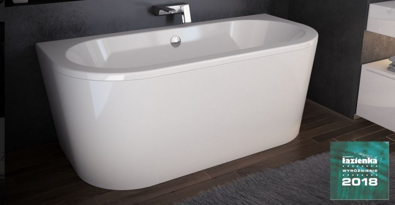 BESCO Vista wanna wolnostojąca przyścienna 170x75 kompozyt Gelcoat biały