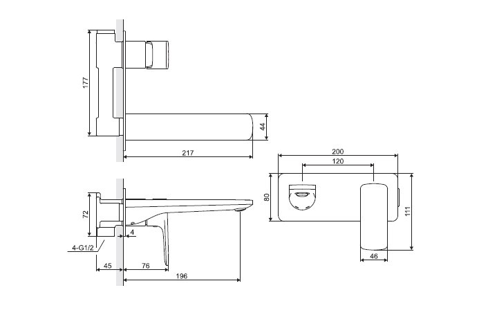 Excellent Keria bateria umywalkowa podtynkowa chrom AREX.2016CR
