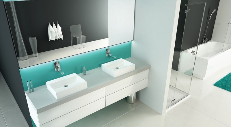 Sanplast Free Mineral UnbM/FREE umywalka nablatowa 55x45 biały 640280020001000