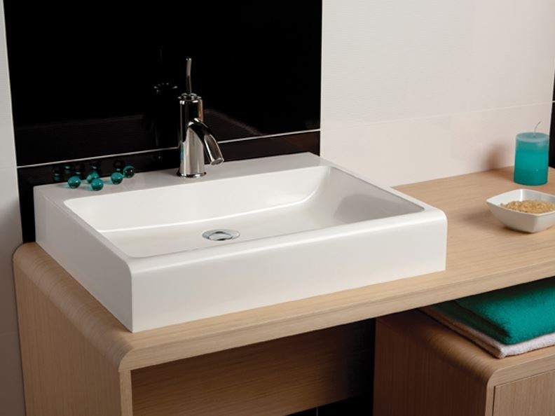 Sanplast Free Mineral UnbM/FREE umywalka nablatowa 55x45 biały 640280120001000