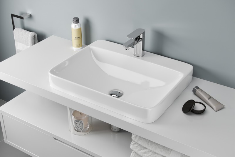 Actima Holmi 59 umywalka wpuszczana w blat 59x47 biały CEAC.3201.590.WH