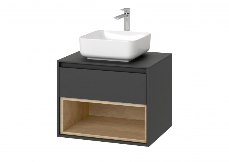 Excellent Tuto szafka pod umywalkę nablatową 60 cm szary-dąb MLEX.0102.600.GRBL