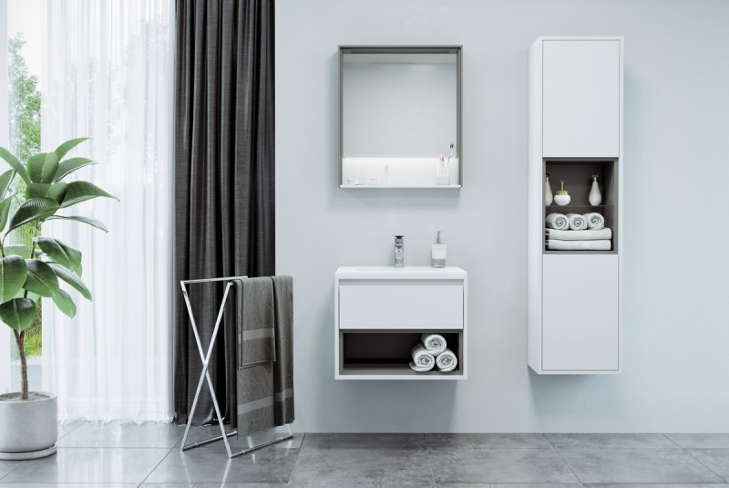 Excellent Tuto szafka pod umywalkę nablatową 60 cm biały-dąb MLEX.0102.600.WHBL