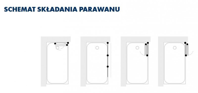 Excellent Axel Fliper parawan nawannowy lewy 120 cm Double Safe Glass przeźroczysty chrom KAAX.1309.1200.LE