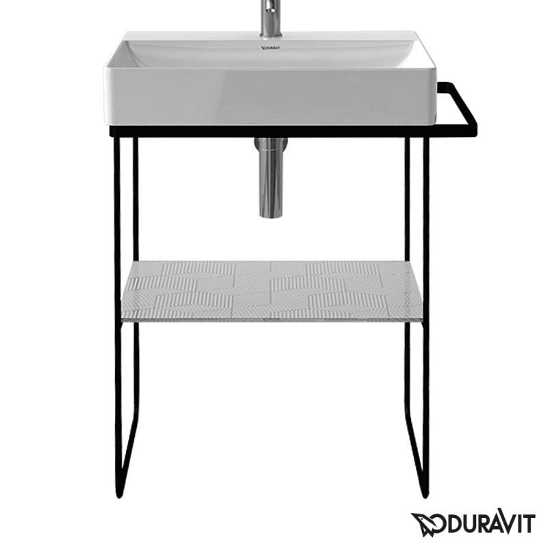 Duravit DuraSquare konsola stelaż metalowy stojący pod umywalkę 60 cm czarny mat 0031014600
