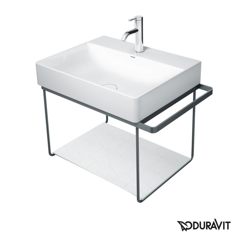 Duravit DuraSquare konsola stelaż metalowy wiszący pod umywalkę 60 cm czarny mat 0031024600