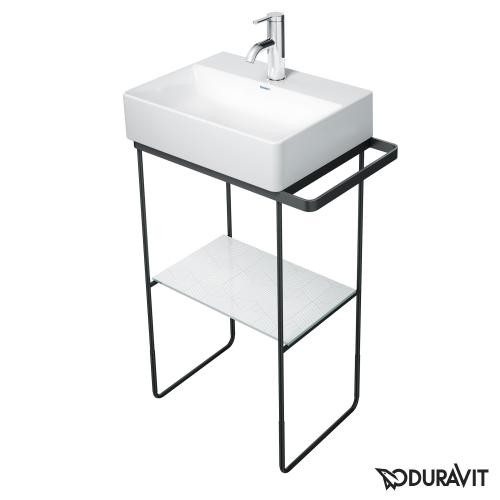 Duravit DuraSquare konsola stelaż metalowy stojący pod umywalkę 45 cm czarny mat 0031094600