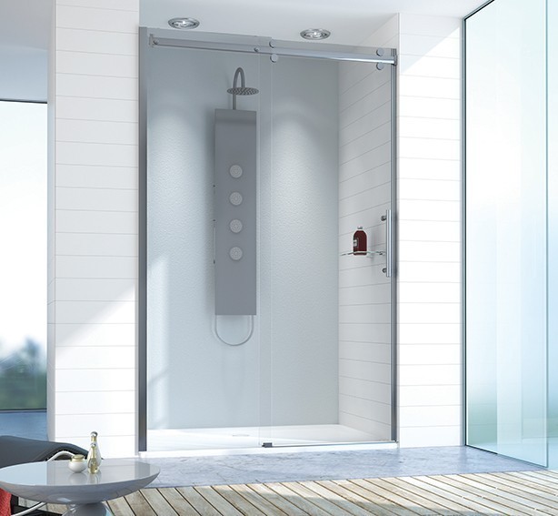 Sanplast Altus D2/ALTIIa drzwi suwane 170180 cm chrom połysk przeźroczyste 600121157142401