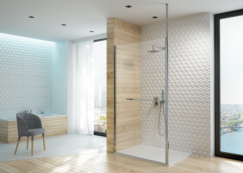 Sanplast Altus PI/ALTIIa kabina typu WalkIn 120 cm chrom połysk przeźroczyste 600121256142401