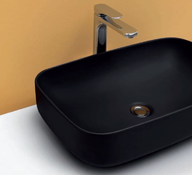 Kerasan Tribeca umywalka stawiana na blat 60x38 cm czarny matowy 514131