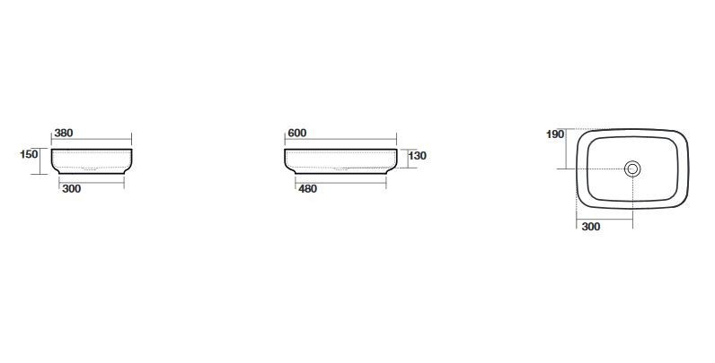 Kerasan Tribeca umywalka stawiana na blat 60x38 cm czarny matowy 514131