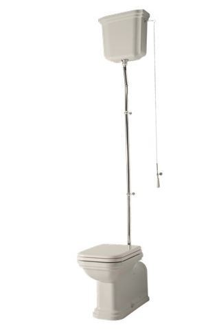 Kerasan Waldorf muszla ze spłuczką kompletna górnopłuk retro mechanizm rura bronzo brąz biały 411601 418001 754693 754793