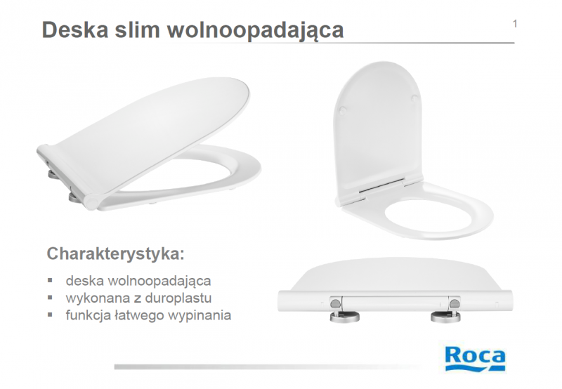 Roca Nexo / Meridian Slim deska sedesowa wolnoopdająca A801C4200U