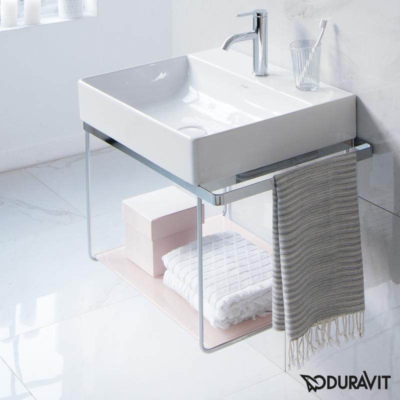 Duravit DuraSquare konsola stelaż metalowy wiszący pod umywalkę 60 cm czarny mat 0031024600
