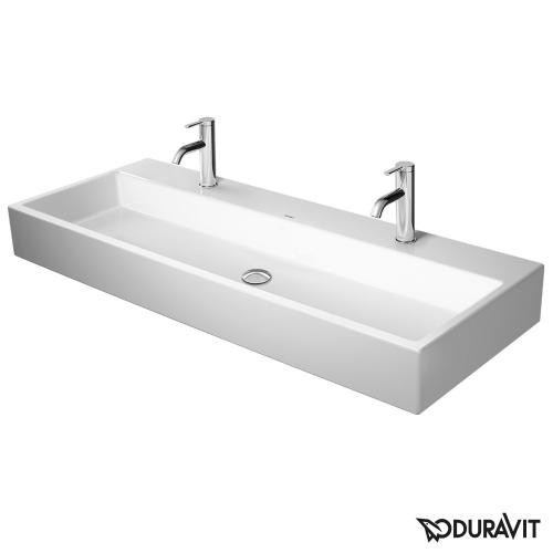 Duravit Vero Air umywalka meblowa 100 cm bez przelewu z 2 otworami na baterię biały 2350100043