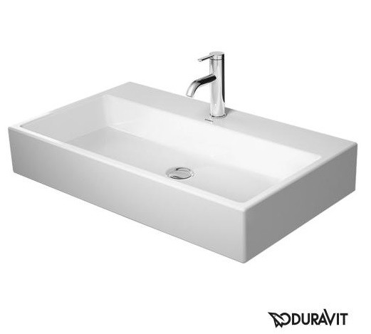 Duravit Vero Air umywalka szlifowana 80 cm bez przelewu z otworem na baterię biały 2350800071