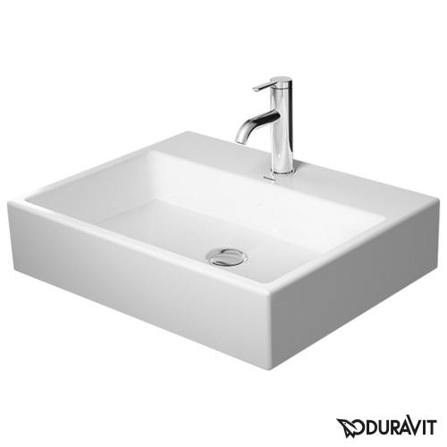 Duravit Vero Air umywalka szlifowana 60 cm bez przelewu z otworem na baterię tył glazurowany biały 2352600041