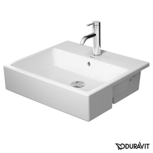Duravit Vero Air umywalka półblatowa 55 cm z przelewem i otworem na baterię biały 0382550000