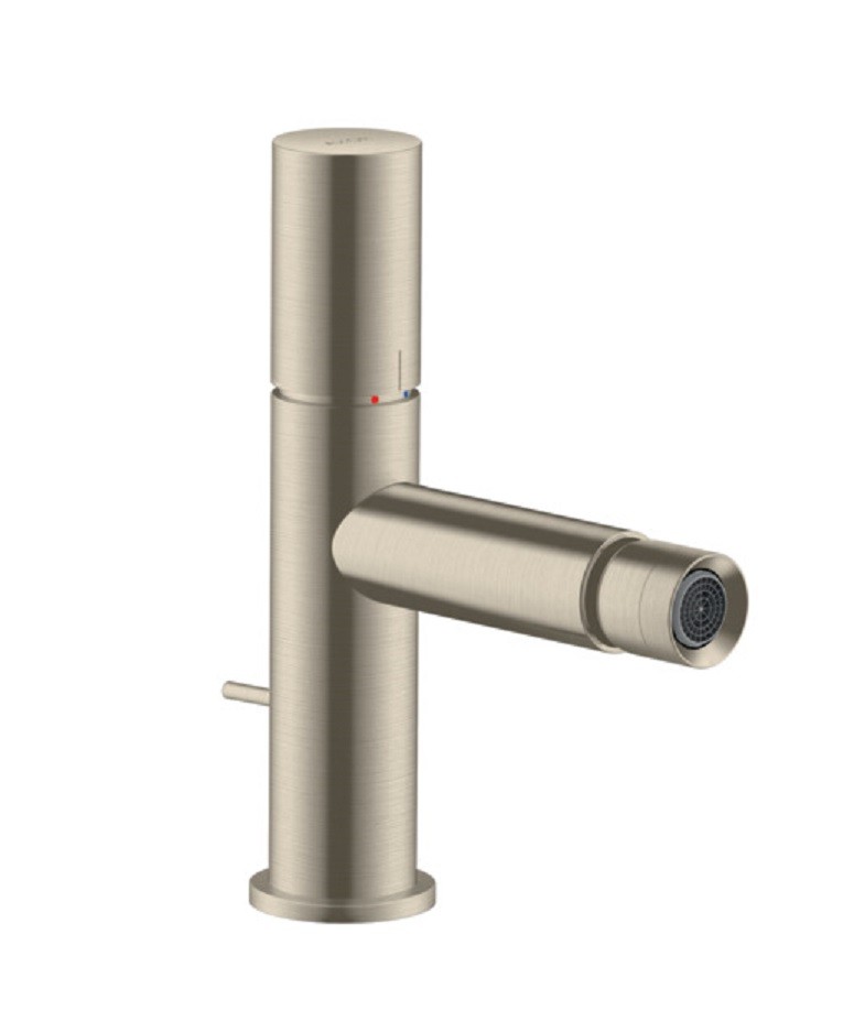 Axor Uno bateria bidetowa z korkiem automatycznym uchwyt zero nikiel szczotkowany 45200820