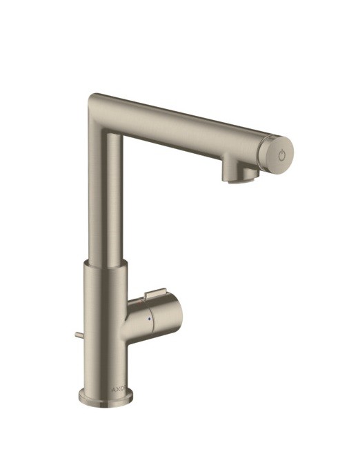 Axor Uno 220 bateria umywalkowa z korkiem automatycznym uchwyt select nikiel szczotkowany 45016820