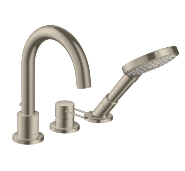 Axor Uno bateria wannowa 3-otworowa na brzeg wanny uchwyt loop nikiel szczotkowany 38436820