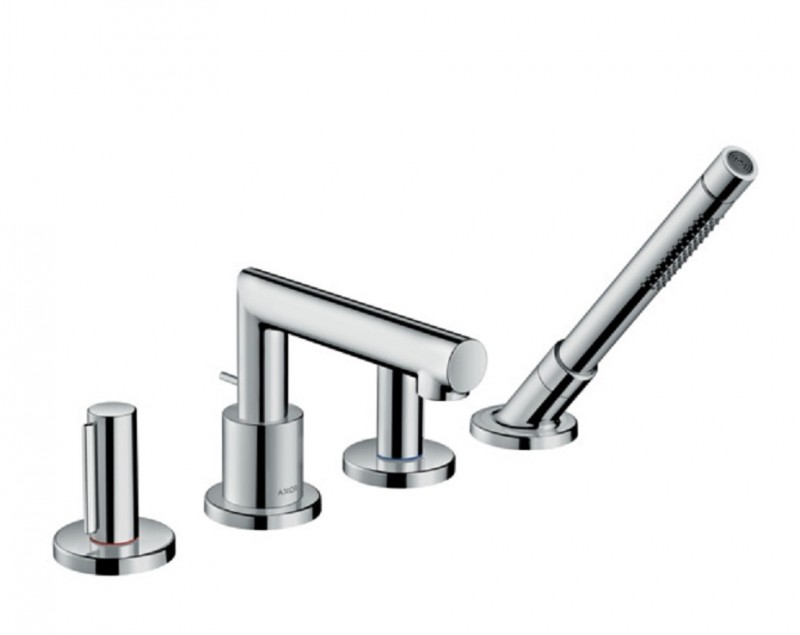 Axor Uno bateria wannowa 4-otworowa na brzeg wanny uchwyt zero chrom połysk 45444000