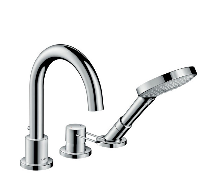 Axor Uno bateria wannowa 3-otworowa na brzeg wanny uchwyt loop chrom połysk 38436000