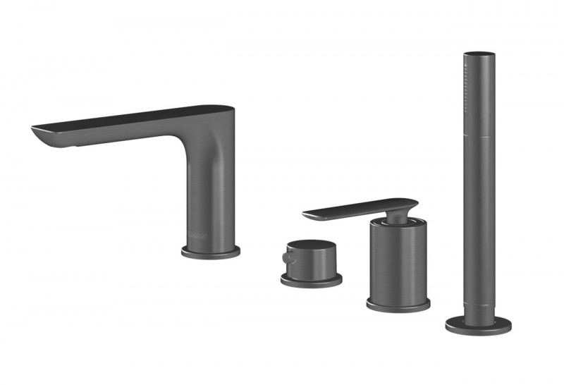 Kohlmhan Gray Experience bateria wannowa 4-otworowa grafit szczotkowany QB244EG